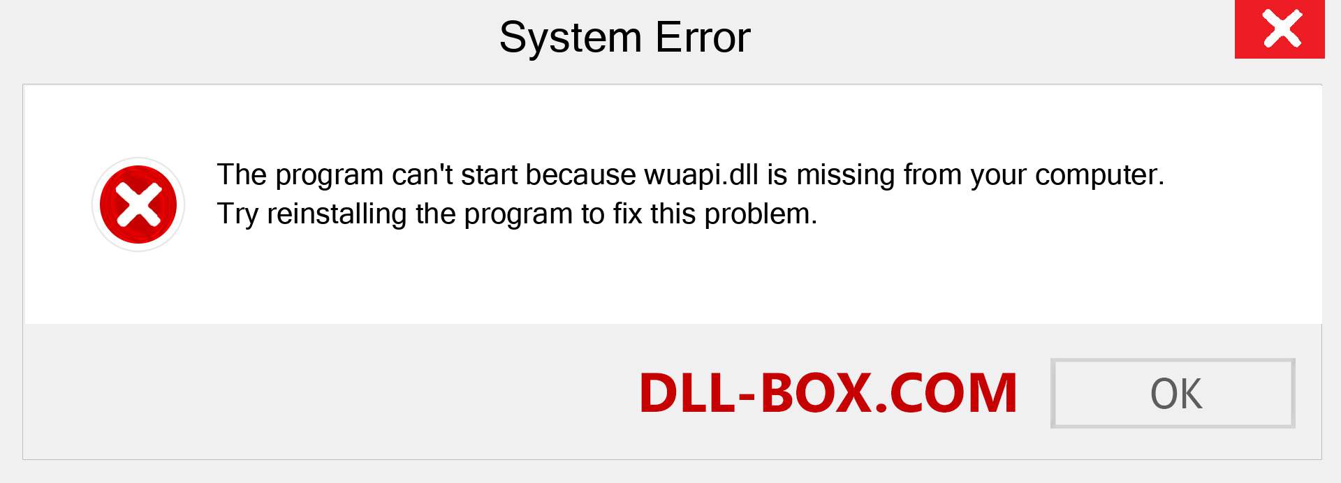  wuapi.dll file is missing?. Download for Windows 7, 8, 10 - Fix  wuapi dll Missing Error on Windows, photos, images