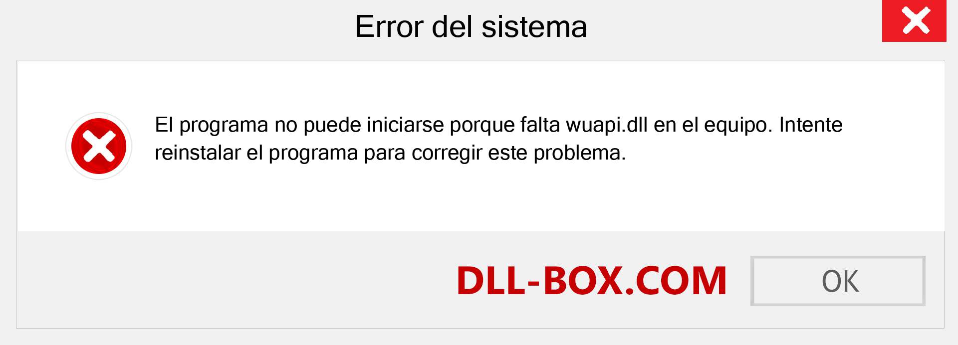 ¿Falta el archivo wuapi.dll ?. Descargar para Windows 7, 8, 10 - Corregir wuapi dll Missing Error en Windows, fotos, imágenes